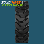 Set of 4 Solid Skid Steer Tires 10-16.5 - Standard Duty