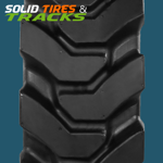 Set of 4 Solid Skid Steer Tires 5.70-12 - Heavy Duty